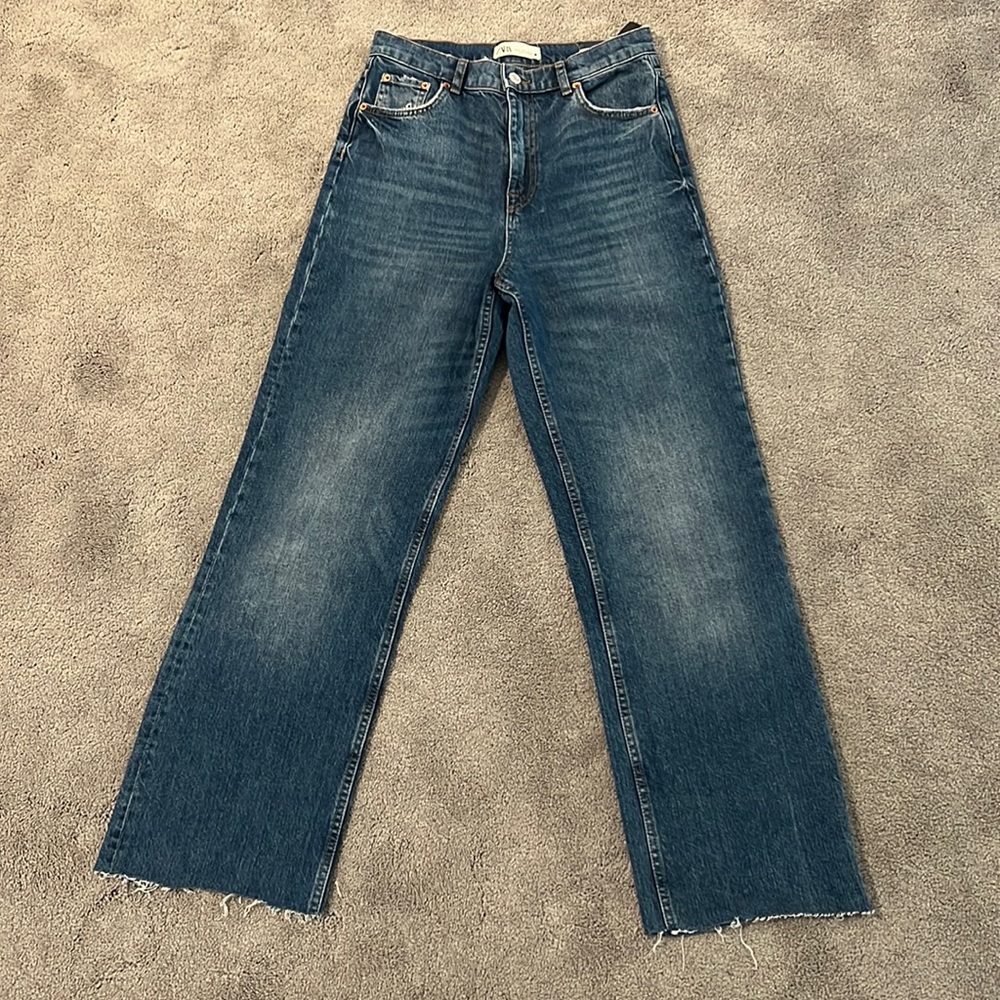 Zara high rise baggy jean.